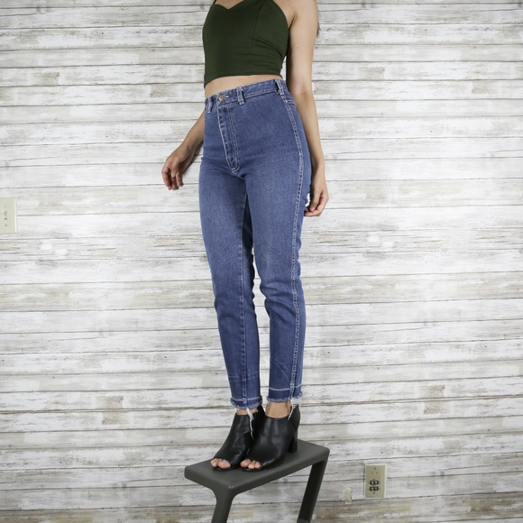 Vintage High Waist Skinny Jeans Sz Unknown - Picture 4 of 7